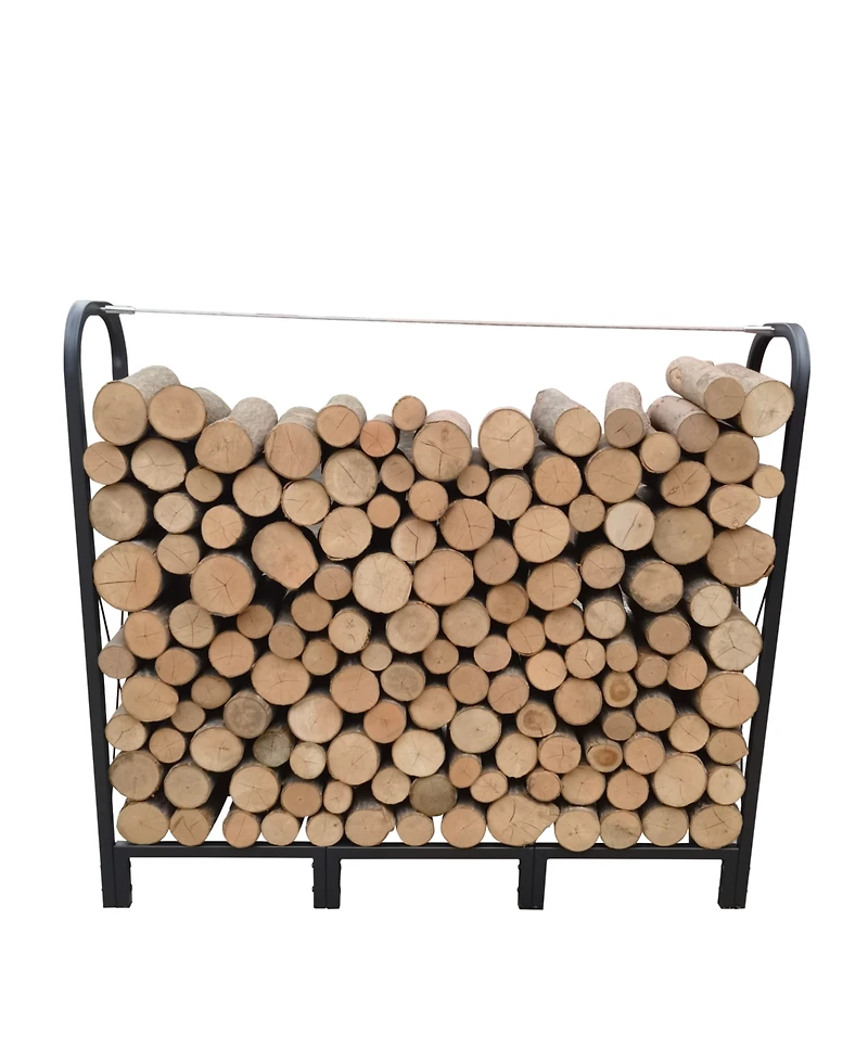 Streamdale Furniture 4.1ft Heavy Duty Firewood Rack - Matte Black