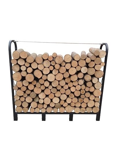 Streamdale Furniture 4.1ft Heavy Duty Firewood Rack - Matte Black