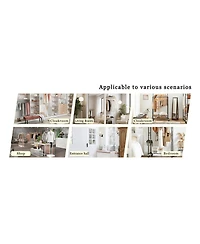 Streamdale Furniture Golden Steel & Walnut Coat Rack - Double Layer, Cabinet, 68.9"
