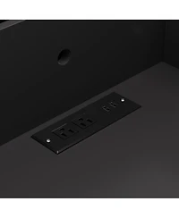 Streamdale Furniture Nightstand with Charging, Led, Sliding Top, Drawers