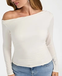 Guess Women's Julianna Long-Sleeve Asymmetric Top