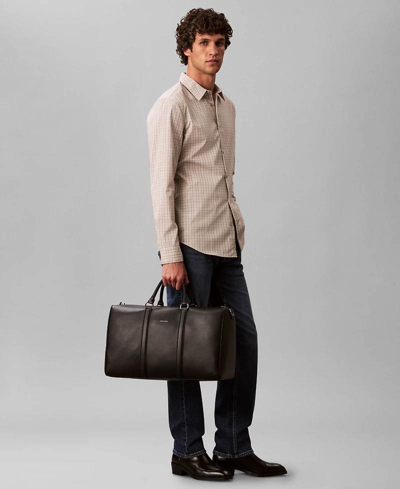 Calvin Klein Men's Long Sleeve Plaid Shirt