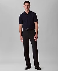 Calvin Klein Men's Short Sleeve Stretch Jacquard Polo Shirt