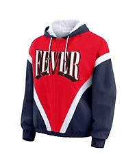 Wear by Erin Andrews Women's Blue/Red Indiana Fever Color Block Full-Zip Windbreaker Jacket