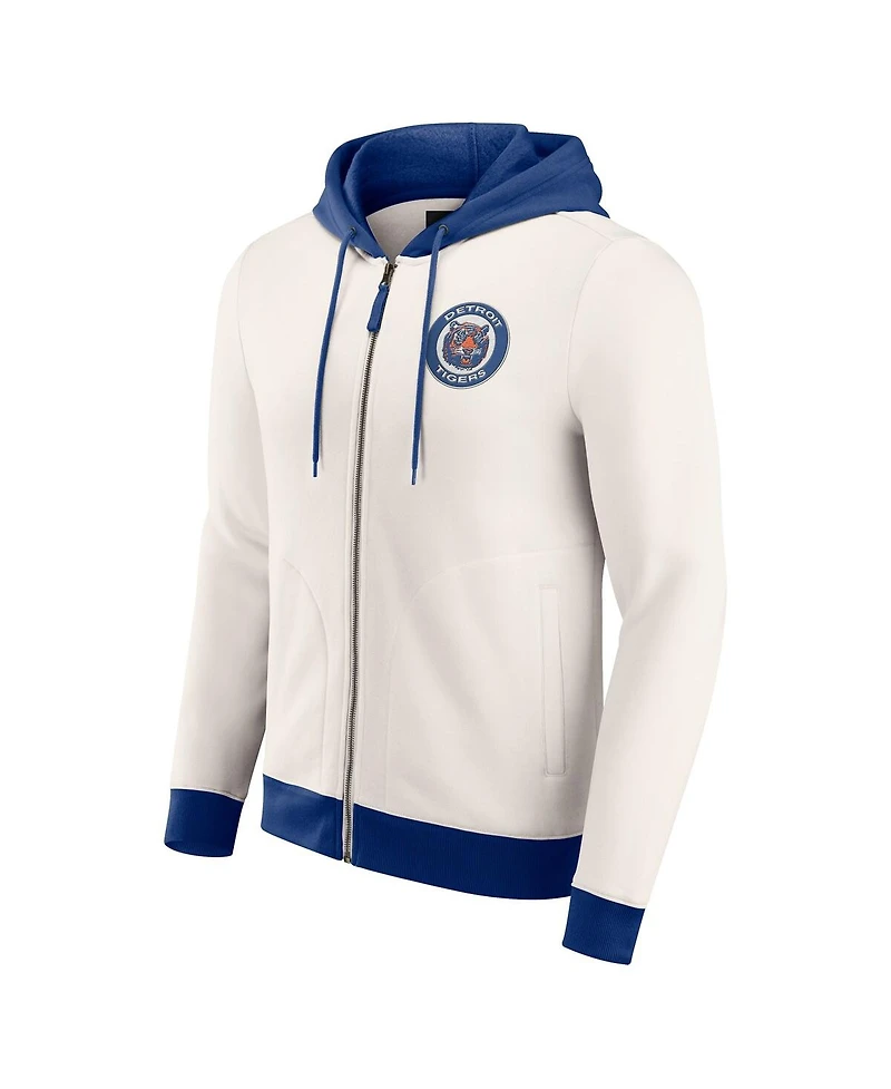 Darius Rucker Collection by Fanatics Men's Cream Detroit Tigers Polar Fleece Full-Zip Hoodie