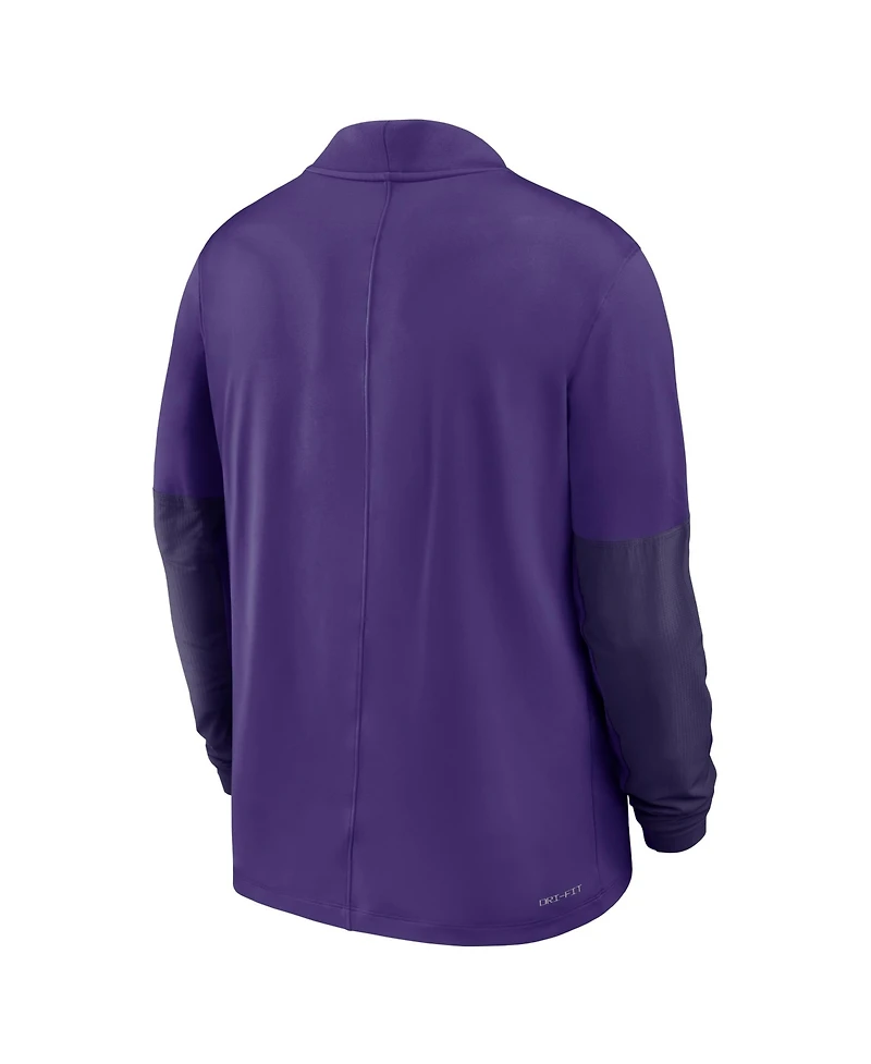 Nike Men's Purple Lsu Tigers One Goal Performance Half-Zip Pullover Sweatshirt