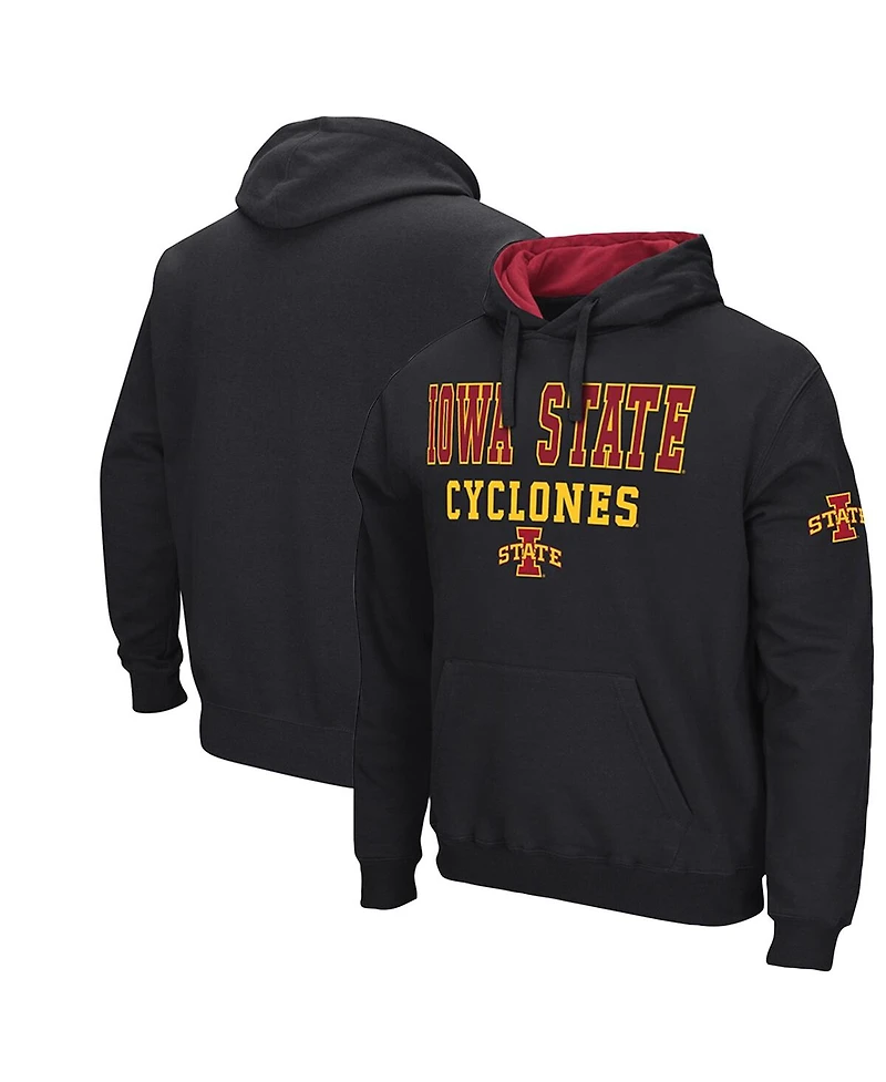 Colosseum Men's Black Iowa State Cyclones Sunrise Pullover Hoodie