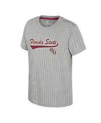 Colosseum Big Boys and Girls Heather Gray Florida State Seminoles Airball Baseball T-Shirt