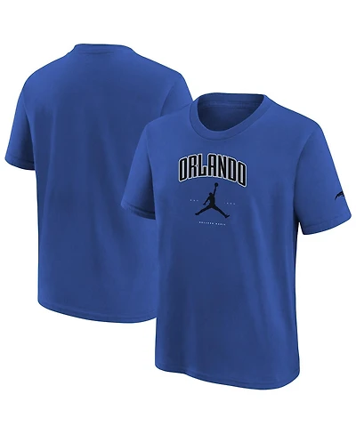 Jordan Big Boys and Girls Blue Orlando Magic Essential Cities T-Shirt