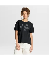 Fanatics Women's Black Miami Dolphins Blackout Kneel Down Legacy T-Shirt