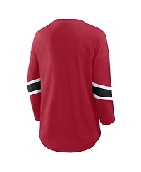 Fanatics Women's Scarlet San Francisco 49ers Redzone 3/4-Sleeve T-Shirt