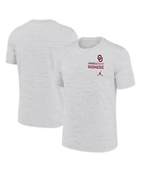Jordan Men's White Oklahoma Sooners Velocity Stacked Performance T-Shirt
