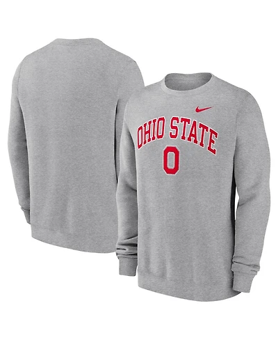 Nike Men's Gray Ohio State Buckeyes Arch Pullover Sweatshirt