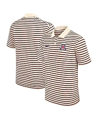 Nike Men's Tan Arizona Wildcats Solid Foundation Striped Performance Polo Shirt