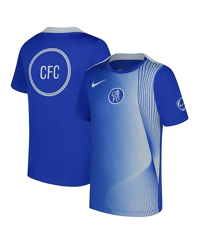 Nike Big Boys and Girls Blue Chelsea 2025/26 Third Academy Pro Pre-Match Dri-Fit Jersey