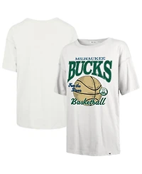 '47 Brand Women's White Milwaukee Bucks City Edition Down Court Sadie T-Shirt