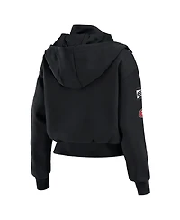 Wear by Erin Andrews Women's Black San Francisco 49ers Patch Pocket Bomber Jacket