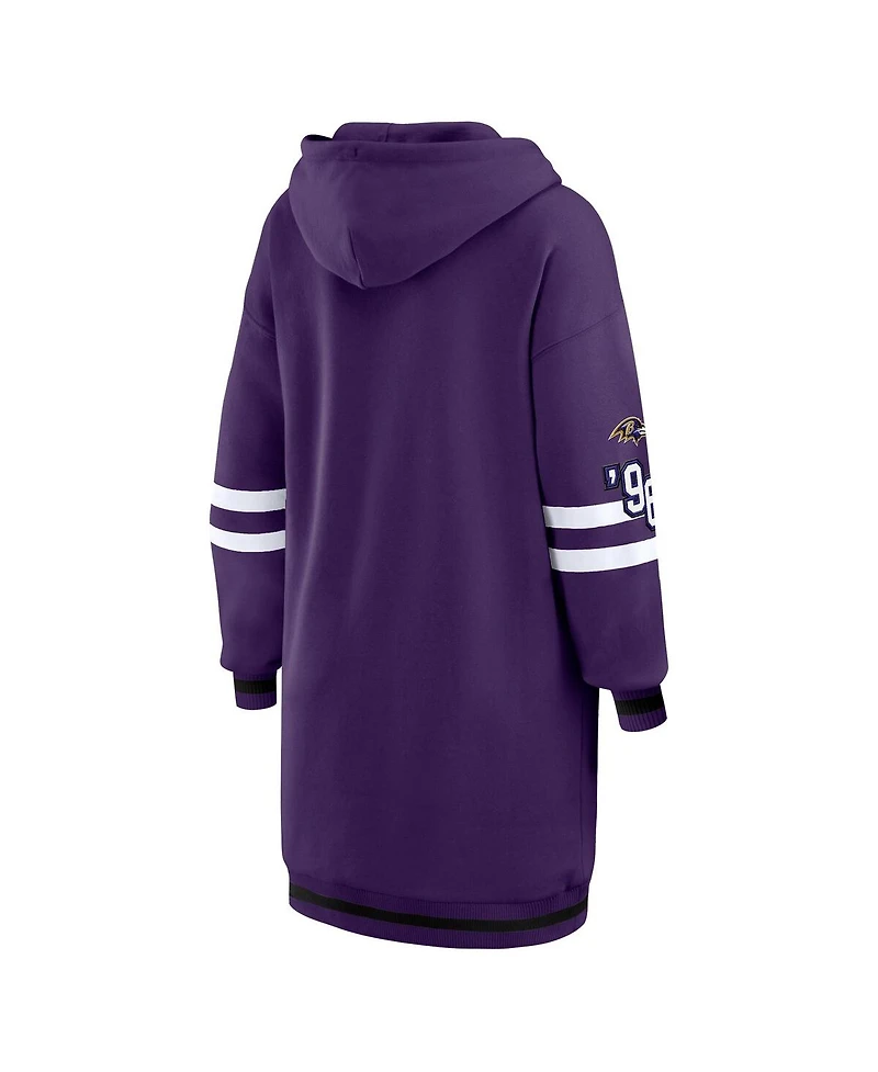 Wear by Erin Andrews Women's Purple Baltimore Ravens Hoodie Dress