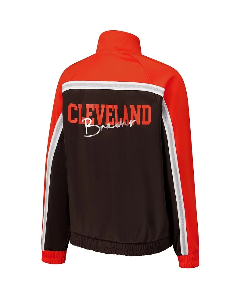 G-iii 4Her by Carl Banks Women's Brown Cleveland Browns Post Game Full-Zip Track Jacket
