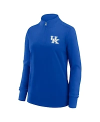 Fanatics Women's Royal Kentucky Wildcats Velocity French Terry Quarter-Zip Jacket