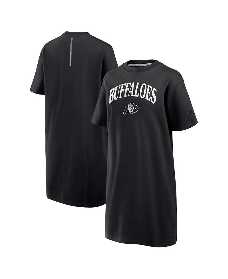 Fanatics Women's Black Colorado Buffaloes Elements Go Tri-Blend T-Shirt Dress