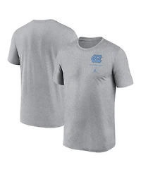Jordan Men's Heather Gray North Carolina Tar Heels Primary Logo Legend Performance T-Shirt