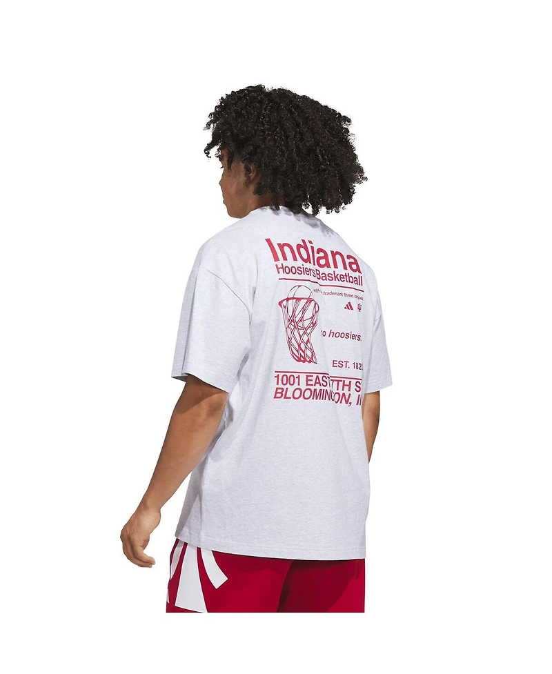 Adidas Men's Gray Indiana Hoosiers Off-Court T-Shirt