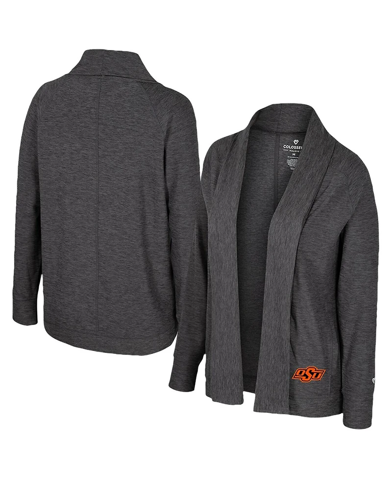 Colosseum Women's Charcoal Oklahoma State Cowboys Dash Cardigan