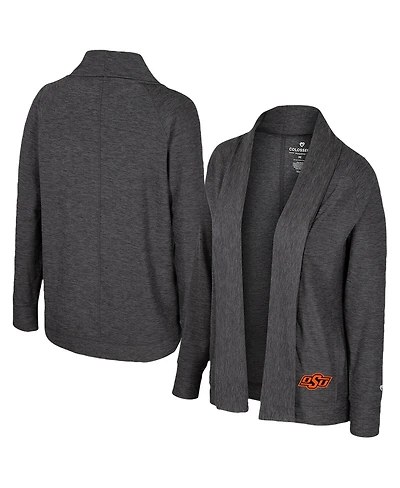 Colosseum Women's Charcoal Oklahoma State Cowboys Dash Cardigan