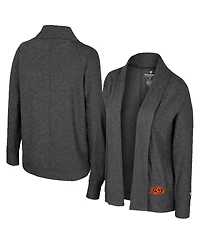 Colosseum Women's Charcoal Oklahoma State Cowboys Dash Cardigan