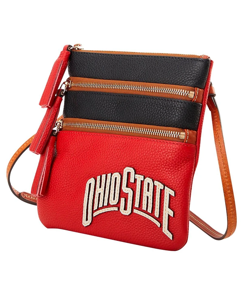 Dooney & Bourke Ohio State Buckeyes Infield Triple Zip Crossbody Bag