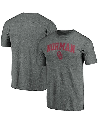 Fanatics Mto Label Men's Heather Gray Oklahoma Sooners Arched City Tri-Blend T-Shirt