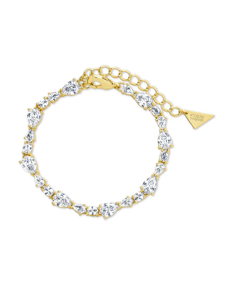 Sterling Forever Silver Wyatt Cubic Zirconia Tennis Bracelet