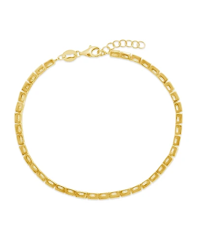 Sterling Forever Christina Square Cubic Zirconia Tennis Bracelet