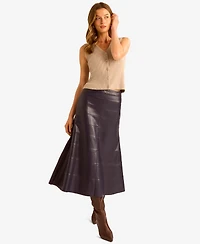 1.state Women's V Neck Button Up Sweater Vest