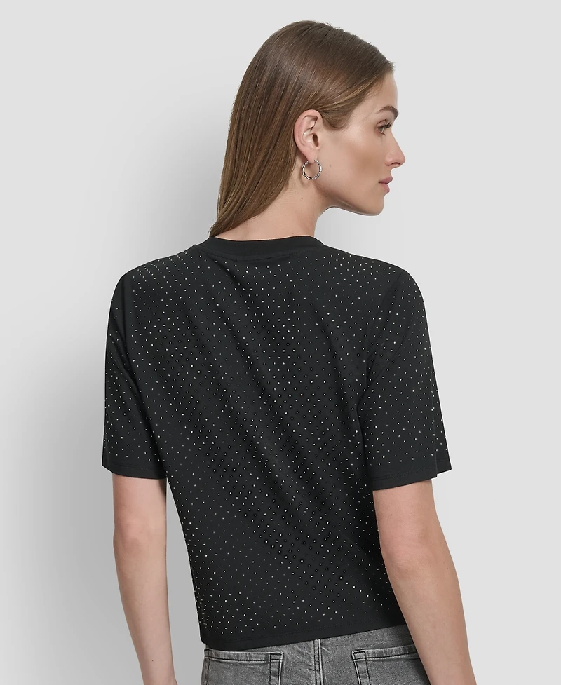 Dkny Women's Embellished Crewneck Top