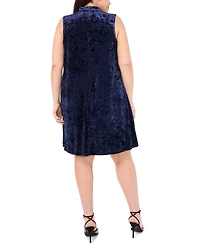 Msk Plus Sleeveless Mock Neck Dress