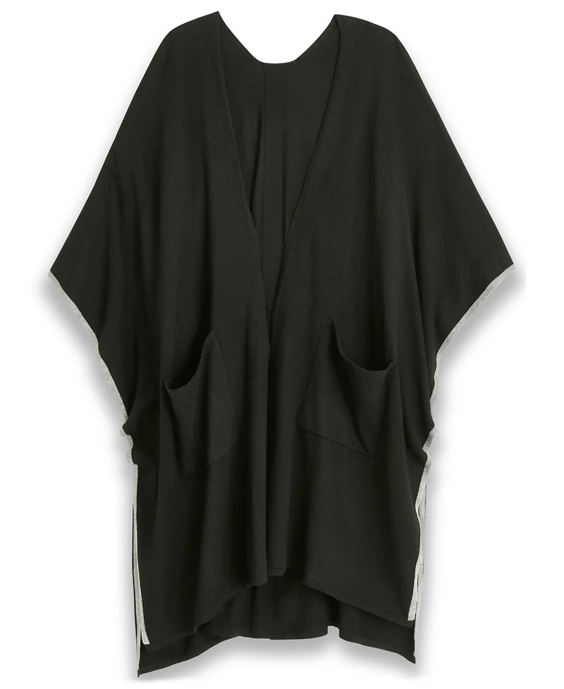 Calvin Klein Tipped Knit Shawl Ruana
