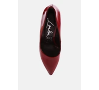 Kamira Patent Faux Leather Block Heel Pumps