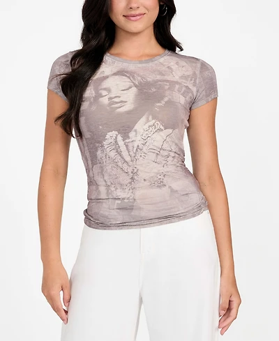 Guess Women's Rhinestone Graphic Short-Sleeve T-Shirt
