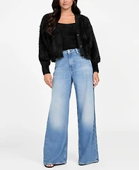 Guess Women's Cropped Bralette Sleeveless Sweater