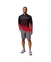 Columbia Men's Black Georgia Bulldogs Pfg Gradient Water Super Terminal Tackle Hoodie Omni-Wick T-Shirt