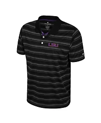Colosseum Men's Black Lsu Tigers Milk Steak Polo Shirt