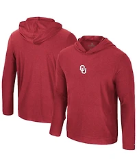 Colosseum Men's Crimson Oklahoma Sooners Long Sleeve Hoodie T-Shirt