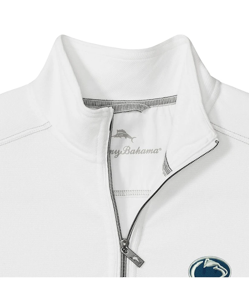 Tommy Bahama Men's White Penn State Nittany Lions Montego Bay Half-Zip Jacket