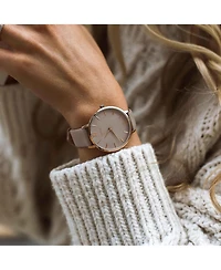 Vincero Women's Gold Eros Mesh Men's Watch with Milanese Mesh Band and Mineral Crystal