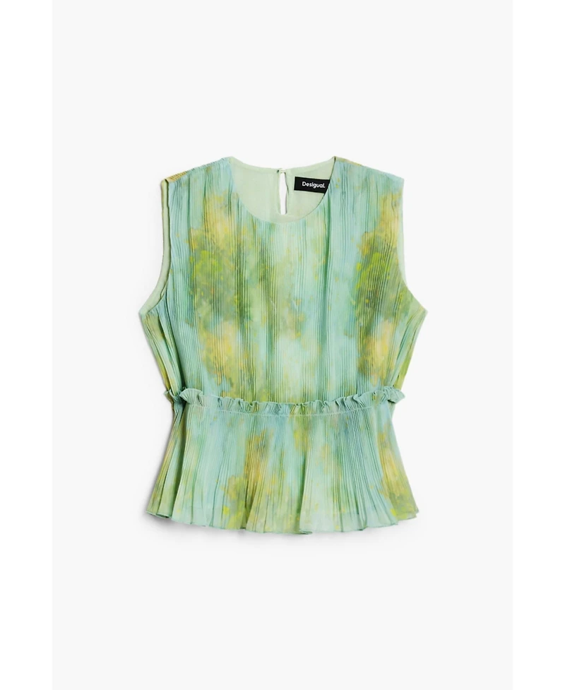 Desigual Women's Ruffled pleated blouse