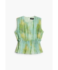 Desigual Women's Ruffled pleated blouse