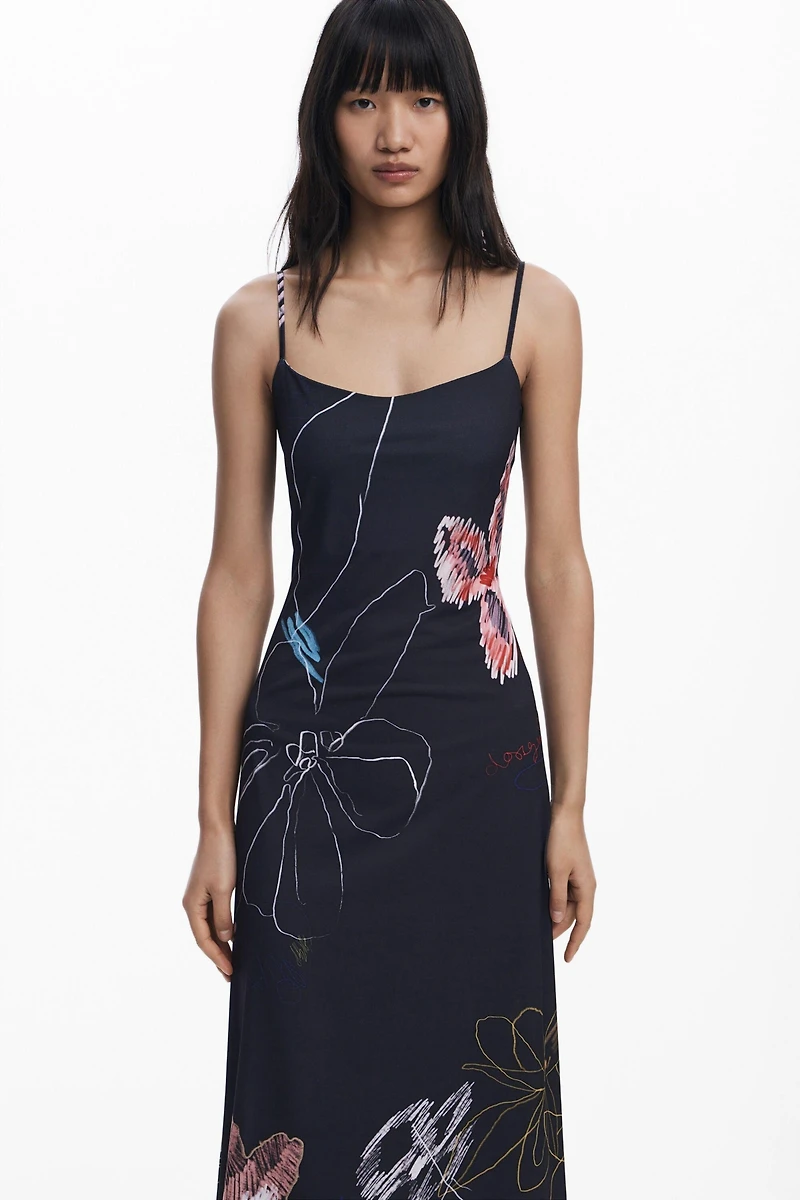 Desigual Women's 2-in-1 brushstroke dress