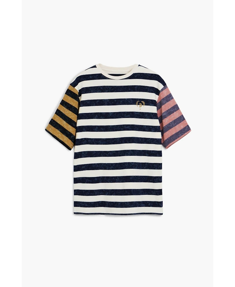 Desigual Men's Striped T-shirt with logo